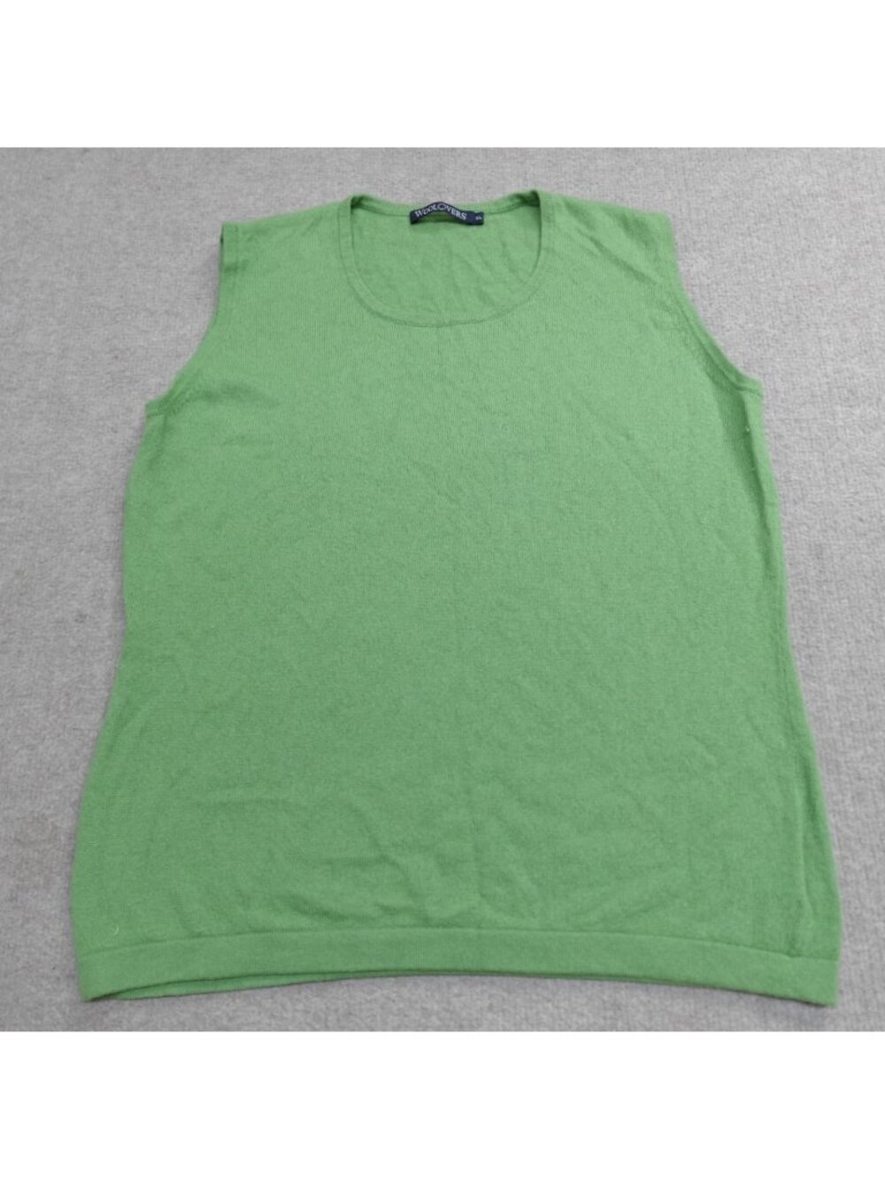 Woolovers Womens Sweater XL Green Vest 100% Wool